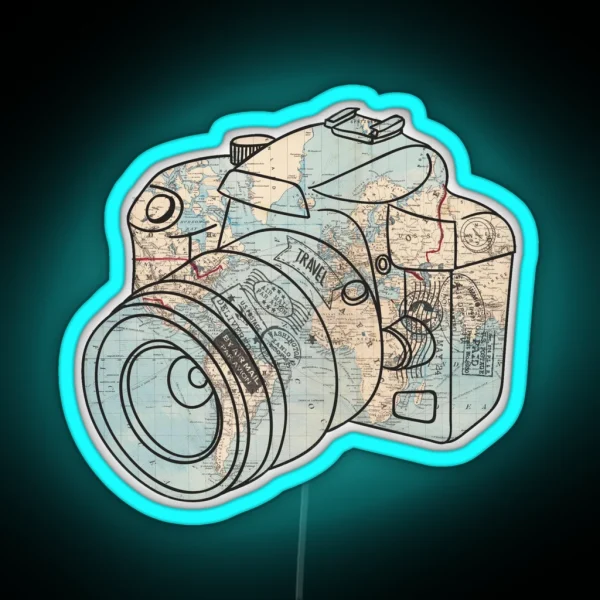 Travel The World RGB Neon Sign