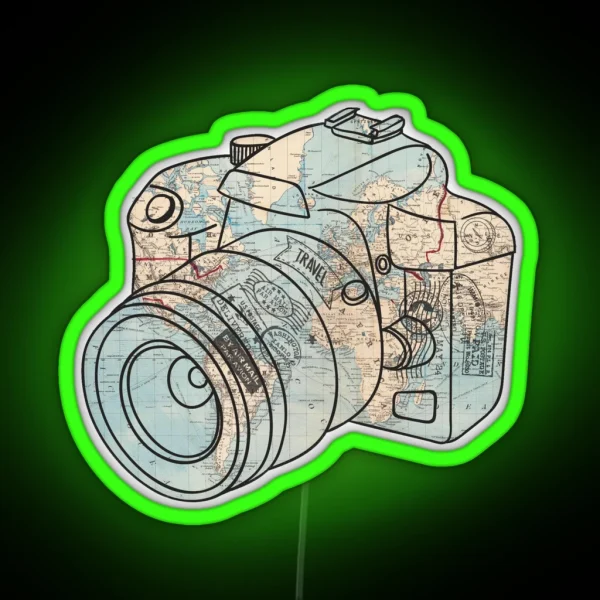 Travel The World RGB Neon Sign
