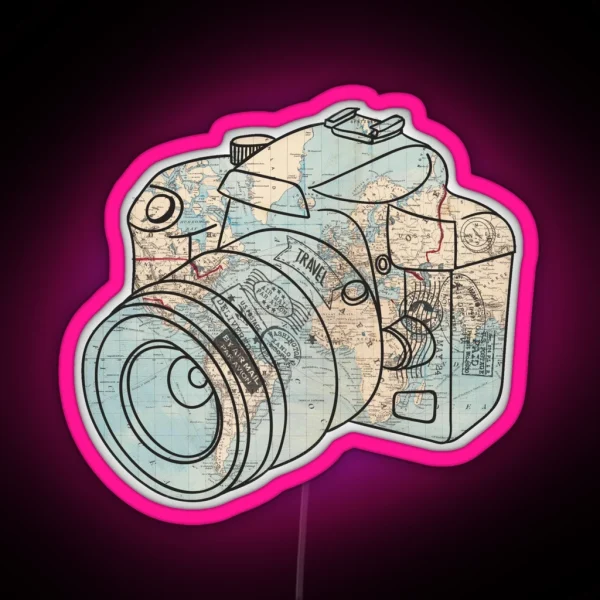 Travel The World RGB Neon Sign