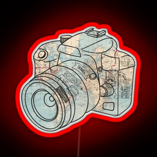 Travel The World RGB Neon Sign