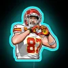 Travis Kelce Chiefs Hand Heart logo neon sign in RGB