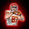 Travis Kelce Hand Heart Sign with Color-Changing RGB Neon Lighting