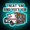 RGB Neon Sign with Funny EMS Ambulance Treatment Humor Message