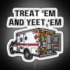 Neon EMS ambulance sign with bright, colorful RGB LED lighting.