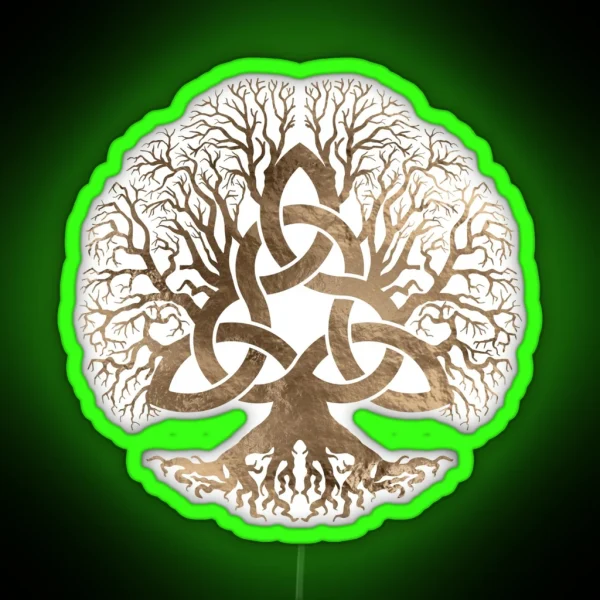 Tree Of Life Yggdrasil With Triquetra RGB Neon Sign