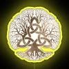 Yggdrasil Tree of Life Neon Sign with Triquetra Symbolic Lighting