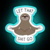 Neon Sloth Vibes: Let Go of Stress with Colorful Wall Art