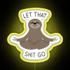 Trendy Sloth Let Go Neon Sign with Vibrant Color Changing RGB