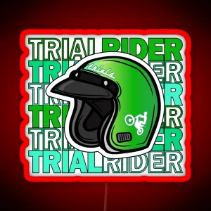 TRIAL RIDER Racing Motorbike Sport Trial Bike RGB Neon Sign