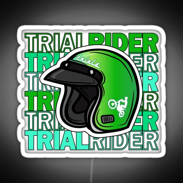 TRIAL RIDER Racing Motorbike Sport Trial Bike RGB Neon Sign