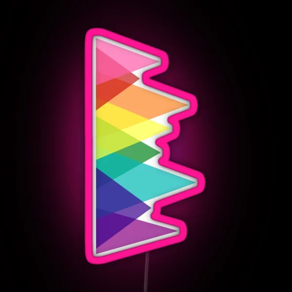 Triangles Gilbert Baker Flag RGB Neon Sign