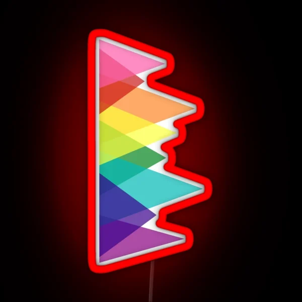 Triangles Gilbert Baker Flag RGB Neon Sign