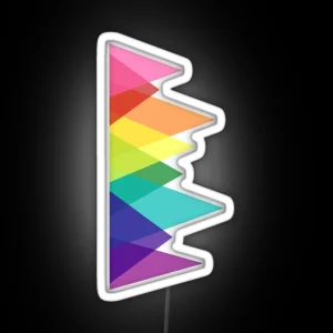 Triangles Gilbert Baker Flag RGB Neon Sign