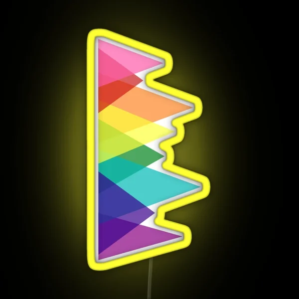 Triangles Gilbert Baker Flag RGB Neon Sign