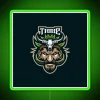 Colorful neon LED wall art for sports team fan decor