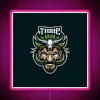 Customizable vibrant tribe mascot designed RGB LED neon display lighting