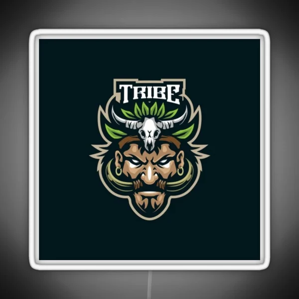 Tribe Mascot Design RGB Neon Sign