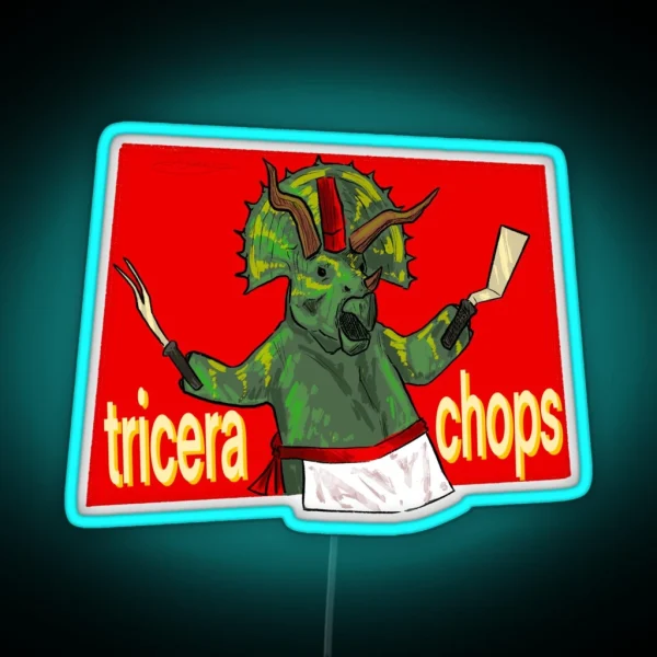Tricerachops RGB Neon Sign