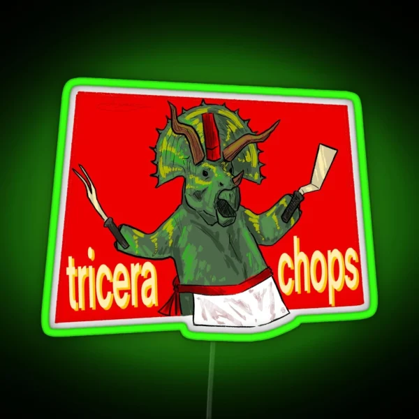 Tricerachops RGB Neon Sign