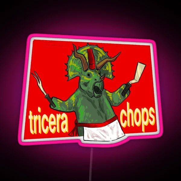 Tricerachops RGB Neon Sign