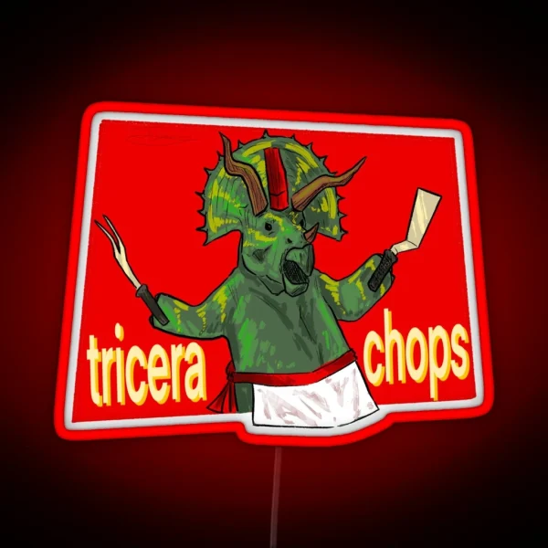 Tricerachops RGB Neon Sign