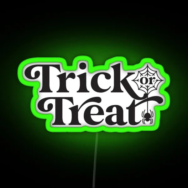 Trick Or Treat 2021 Gift For Girl Gift For Mom Gift For RGB Neon Sign