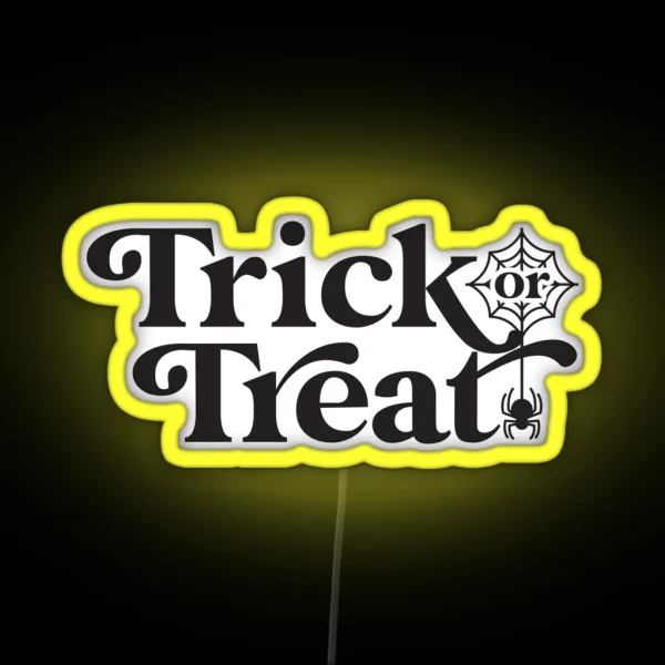 Trick Or Treat 2021 Gift For Girl Gift For Mom Gift For RGB Neon Sign