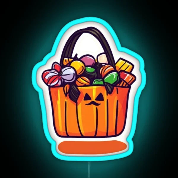 Trick Or Treat Bag RGB Neon Sign
