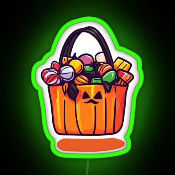 Trick Or Treat Bag RGB Neon Sign