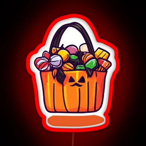 Trick Or Treat Bag RGB Neon Sign
