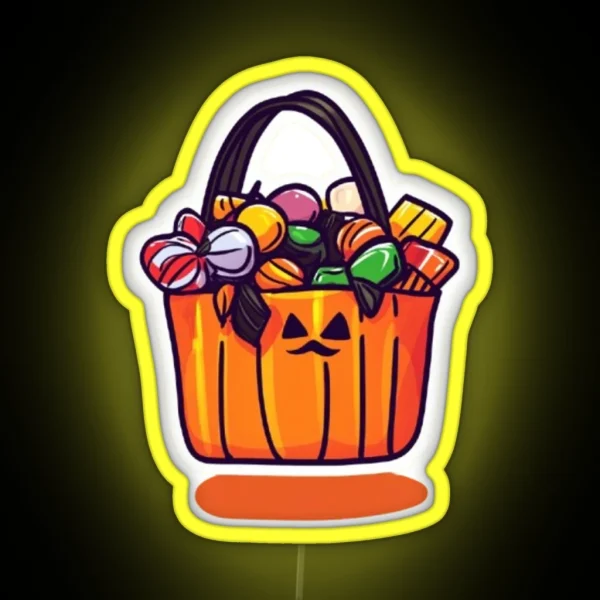 Trick Or Treat Bag RGB Neon Sign