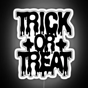 Trick Or Treat Black RGB Neon Sign