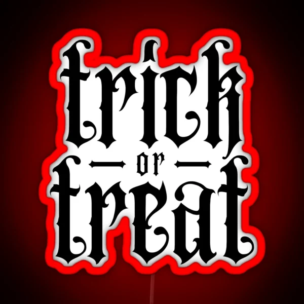 Trick Or Treat Halloween RGB Neon Sign