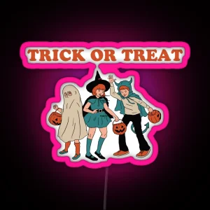 Trick Or Treat Retro Halloween RGB Neon Sign