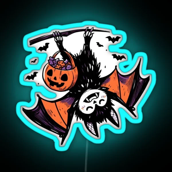 Trick Or Treating Bat Fun RGB Neon Sign