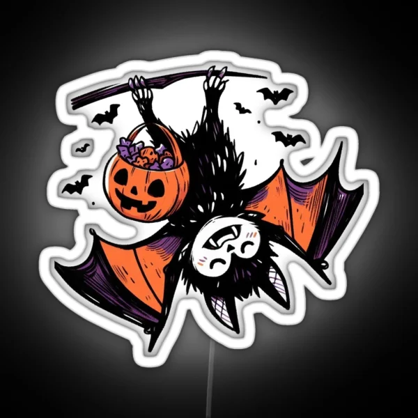 Trick Or Treating Bat Fun RGB Neon Sign