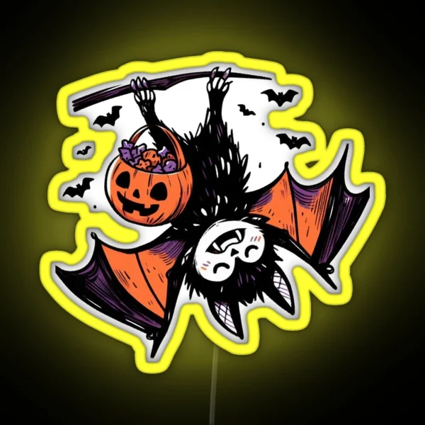Trick Or Treating Bat Fun RGB Neon Sign