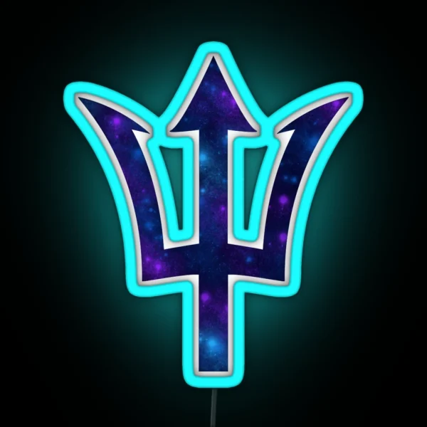 Trident And Galaxy Percy Jackson RGB Neon Sign