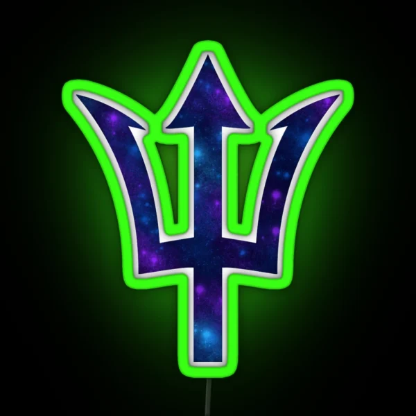 Trident And Galaxy Percy Jackson RGB Neon Sign
