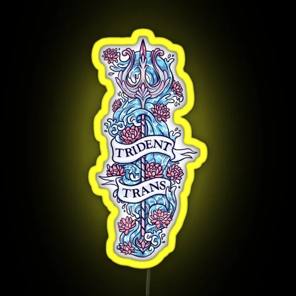 TRIDENT TRANS RGB Neon Sign