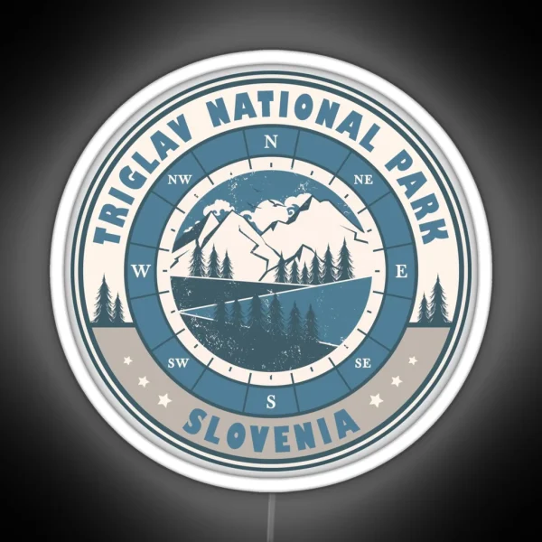 Triglav National Park Slovenia Vintage Hiking Design RGB Neon Sign