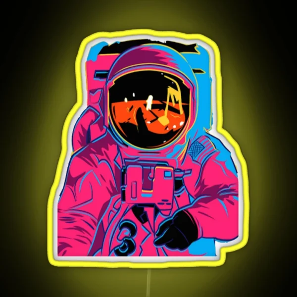 Trippy Rainbow Astronaut RGB Neon Sign