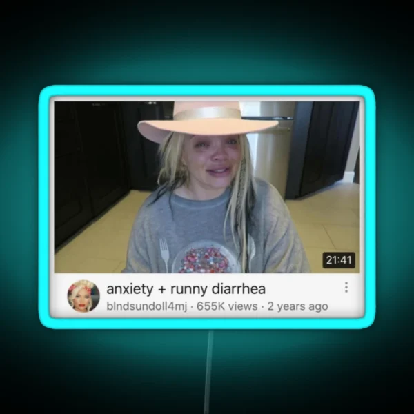 Trisha Paytas Anxiety Runny Diarrhea Led RGB Neon Sign