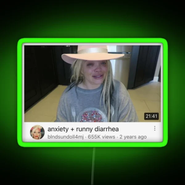 Trisha Paytas Anxiety Runny Diarrhea Led RGB Neon Sign