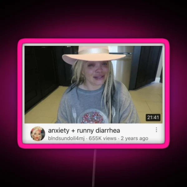 Trisha Paytas Anxiety Runny Diarrhea Led RGB Neon Sign