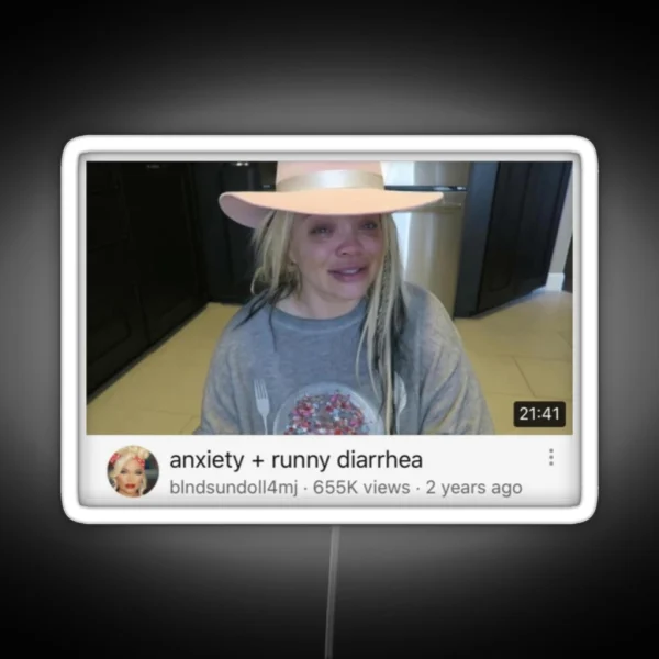 Trisha Paytas Anxiety Runny Diarrhea Led RGB Neon Sign