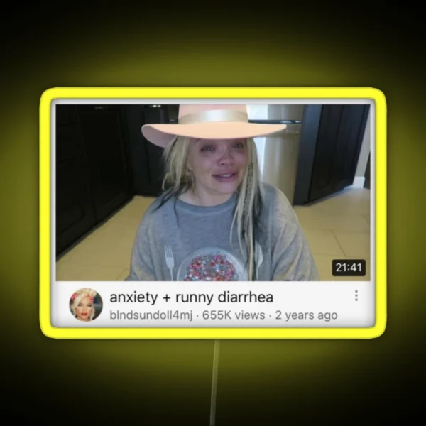 Trisha Paytas Anxiety Runny Diarrhea Led RGB Neon Sign