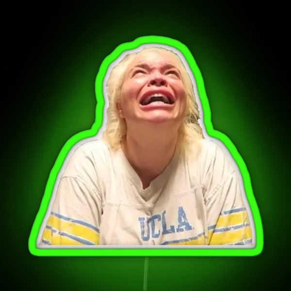 Trisha Paytas Crying Youtube RGB Neon Sign