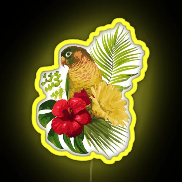 Tropical Parrot RGB Neon Sign