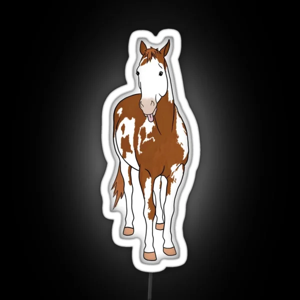 Trouble Paint Horse RGB Neon Sign